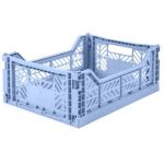 Ay-Kasa Lilliemor Midi Foldable Crate in Baby Blue (Medium Size)