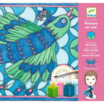 djeco_silk_scarf_painting_peacock